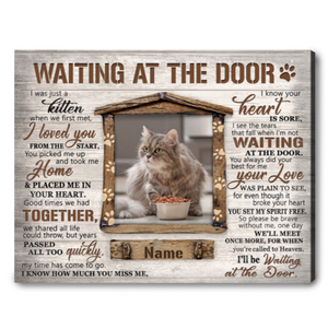 Unique Pet Memorial Gifts Sayings For Loss Of Pet Cat Lover Gifts Waiting at the door Ohcanvas