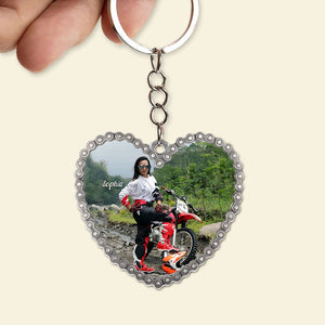 Custom Motorcycle Photo Keychain