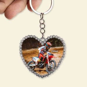 Custom Motorcycle Photo Keychain