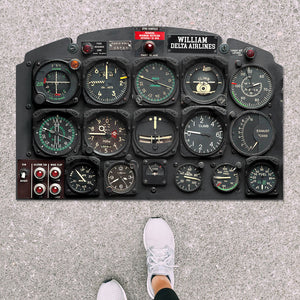 Personalized Cockpits Of Aircraft And Helicopter Doormat, Gift For Aircraft Lovers