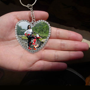 Custom Motorcycle Photo Keychain