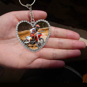 Custom Motorcycle Photo Keychain