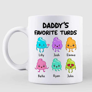 Dad Mom Grandpa Grandma Favorite Little Turds Personalized Mug