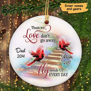 Cardinals Personalized Memorial Circle Ornament