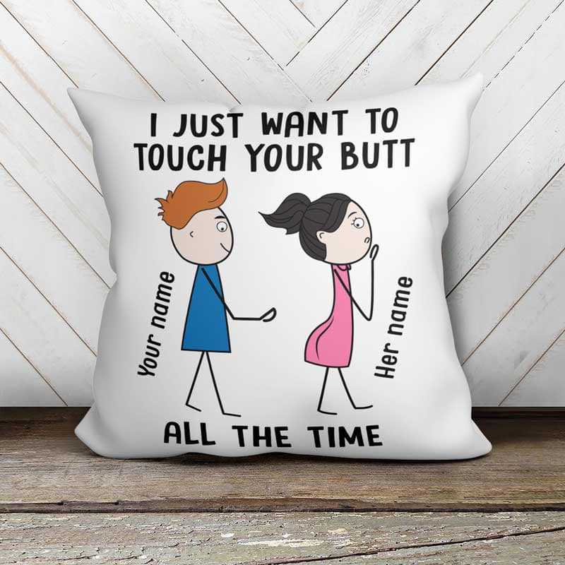 Touch Your Butt All The Time Valentine Gift For Couple Personalized Pi -  YeCustom