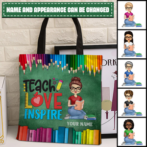 Teacher Personalized All Over Tote Bag -TO097PS02