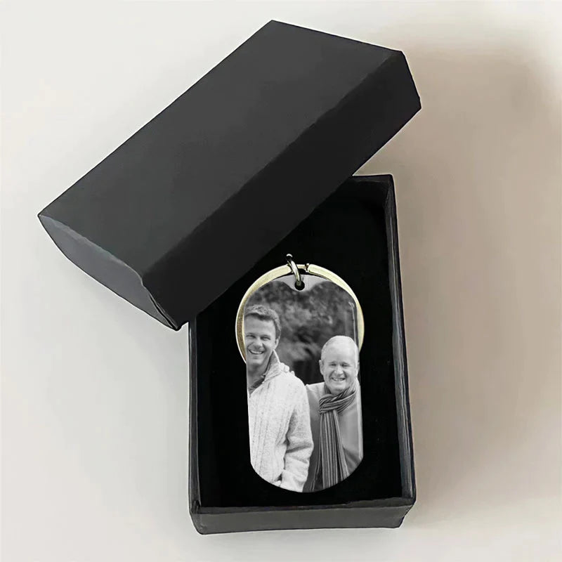 Custom Photo Keychain, I Will Carry You With Me Memorial