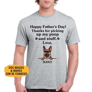 Happy Father's Day Thank For Picking Up Our Poop Personalized T-Shirt