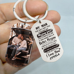 You Are My Missing Piece, Personalized Keychain, Anniversary Gifts For Him, Custom Photo